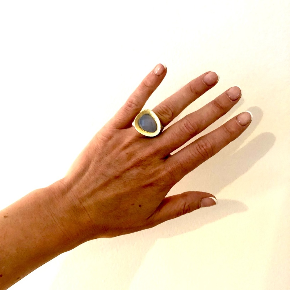 Gold and Gray Statement Ring